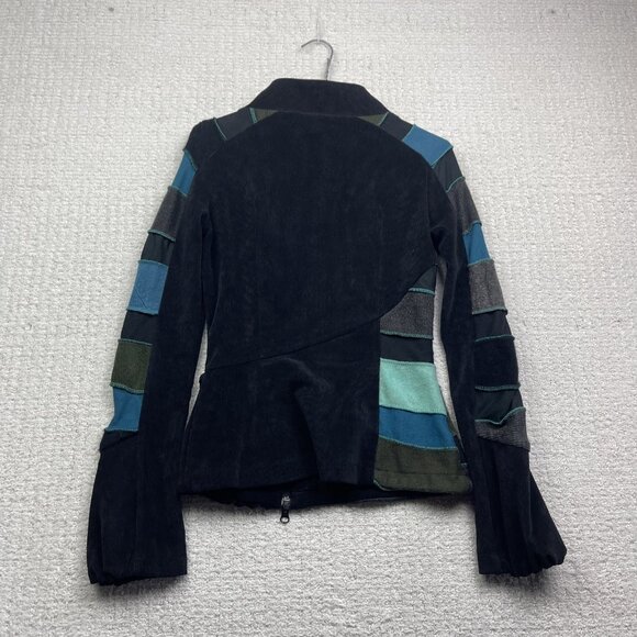 Y2K Myco Anna Jacket Women Size 1 Wool / Corduroy Patchwork Boho Artsy Hippie - Picture 11 of 15